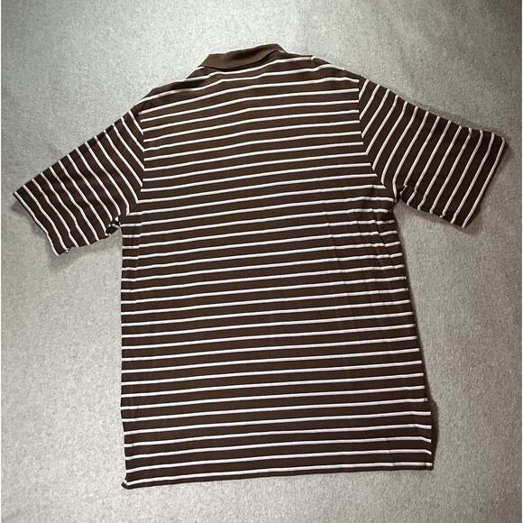 Polo Golf Shirt Mens Large Ralph Lauren Pima Cotton Striped Short Sleeve Sports - Picture 9 of 10